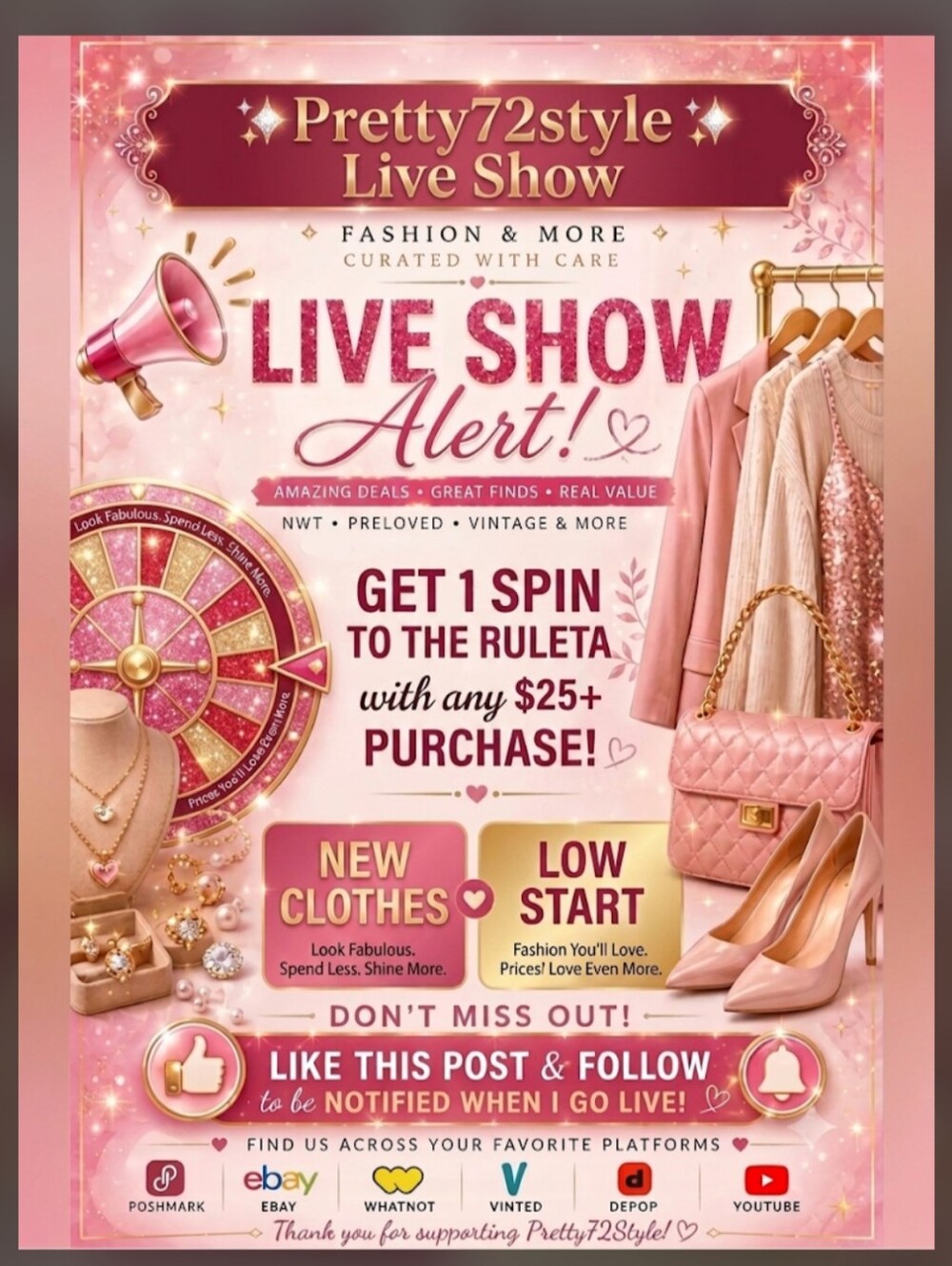 Right Now✨ Silent✨Sale Friday Sep. 25 @ 9:30✨$5 STARTDeals ✨🎉$20 Min. Purchase - Picture 3 of 17